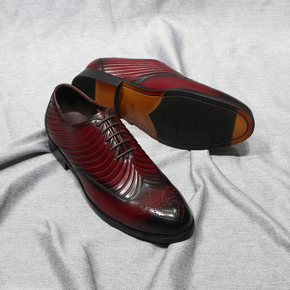 Oxford Lace-Up Genuine Leather Dress Shoes