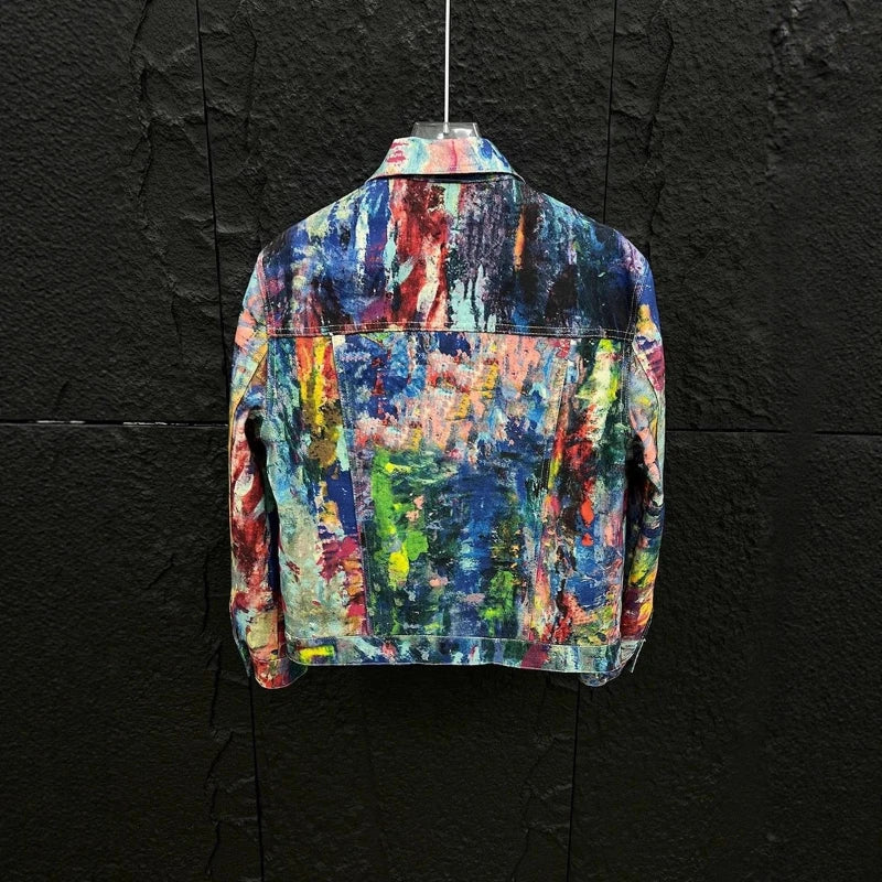 Painted Graffiti Mixed Colors Print Jacket