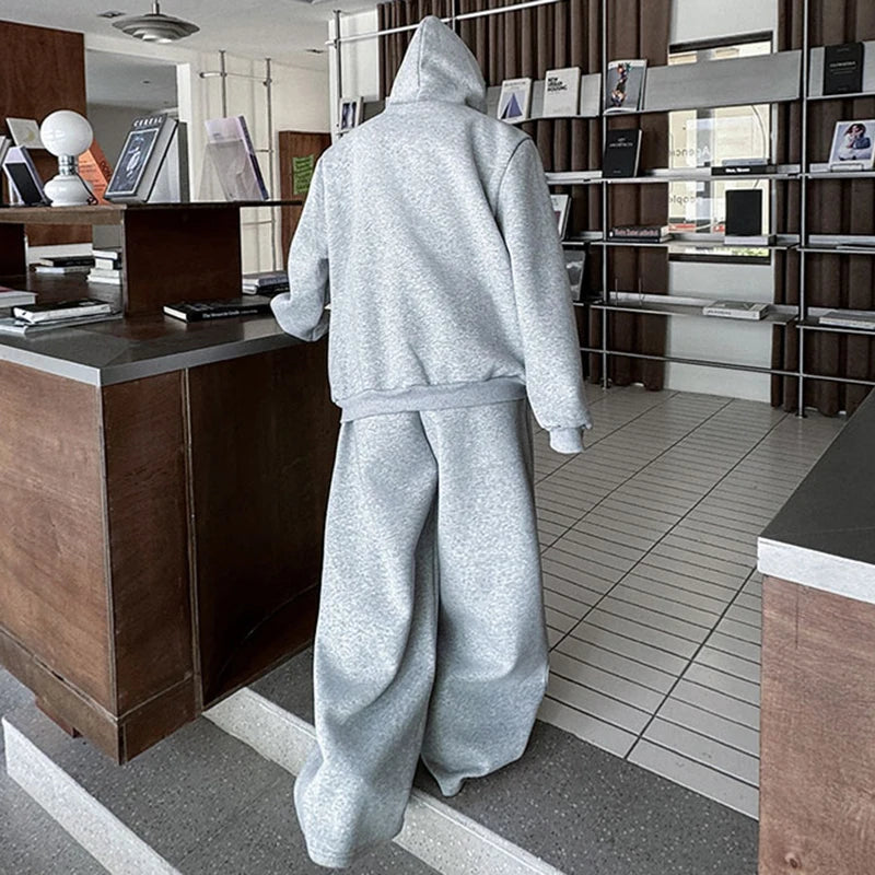 Beads Decoration Wide-Leg Pants Set