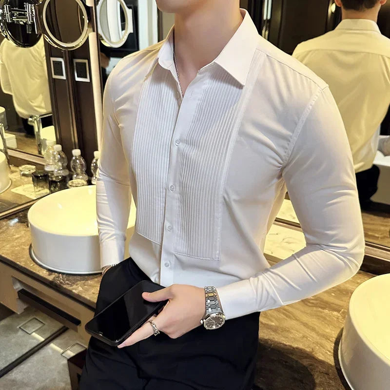 Single Breasted Slim Fit Dress Shirt