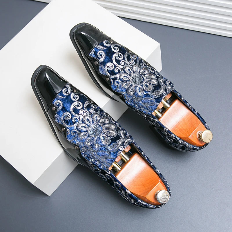 Luxury Floral Embroidery Loafers