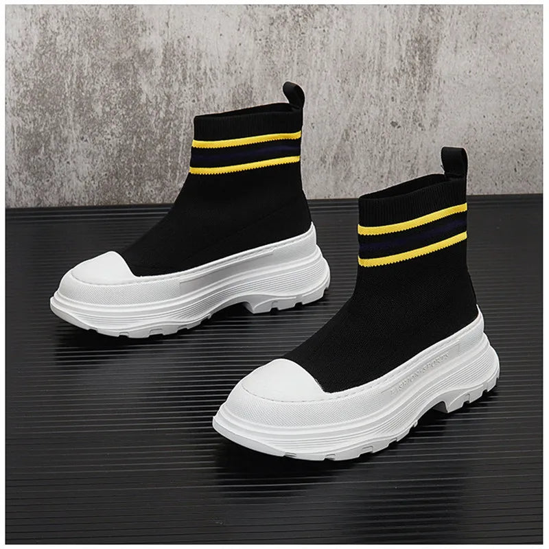 Breathable Mesh High-Top Socks Sneakers