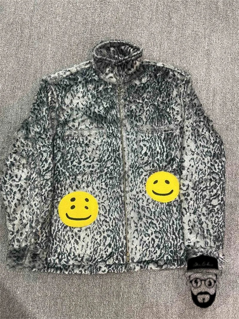 Smiley Patchwork Patterned Jacket