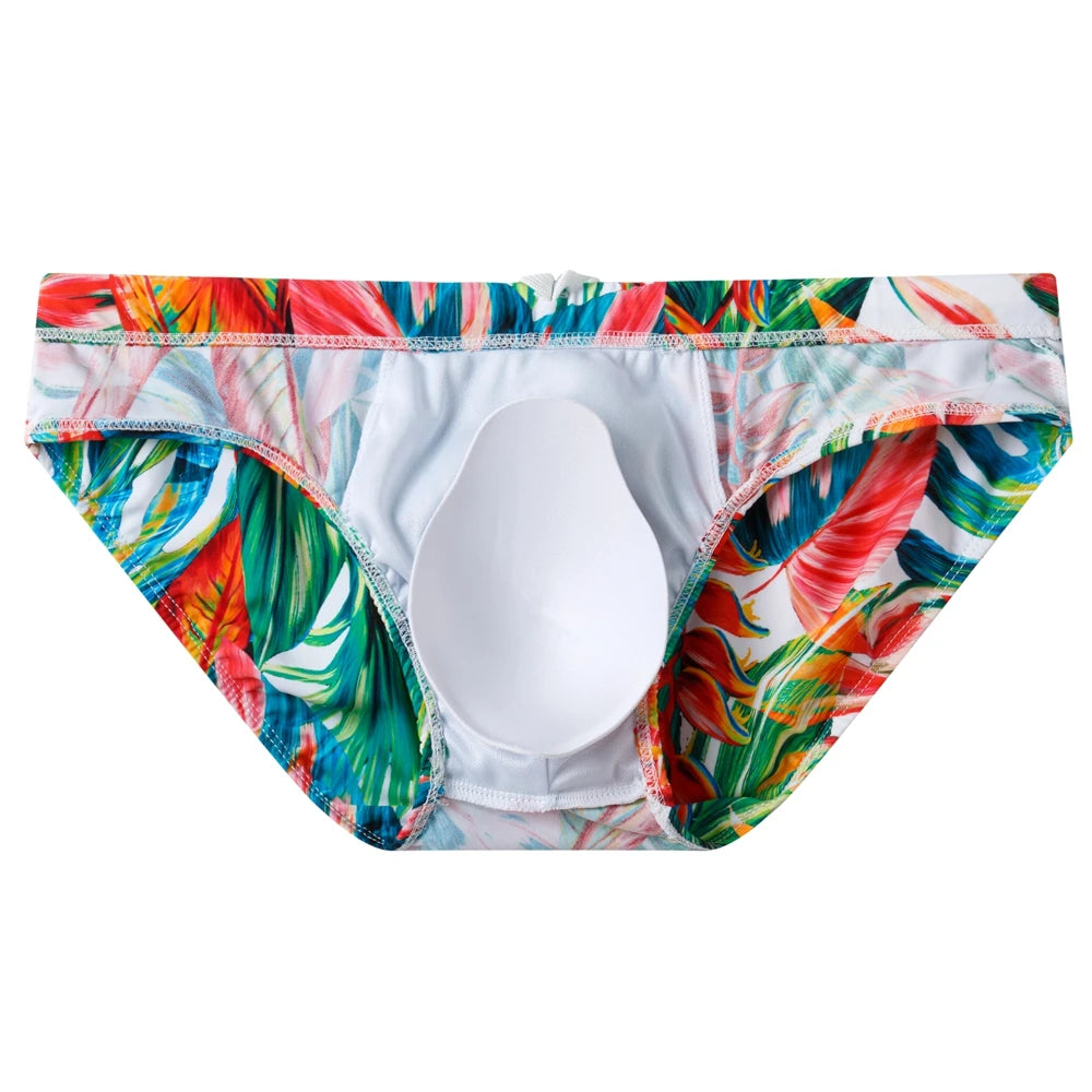 Printed Pattern Push-up Pad Swimwear Brief