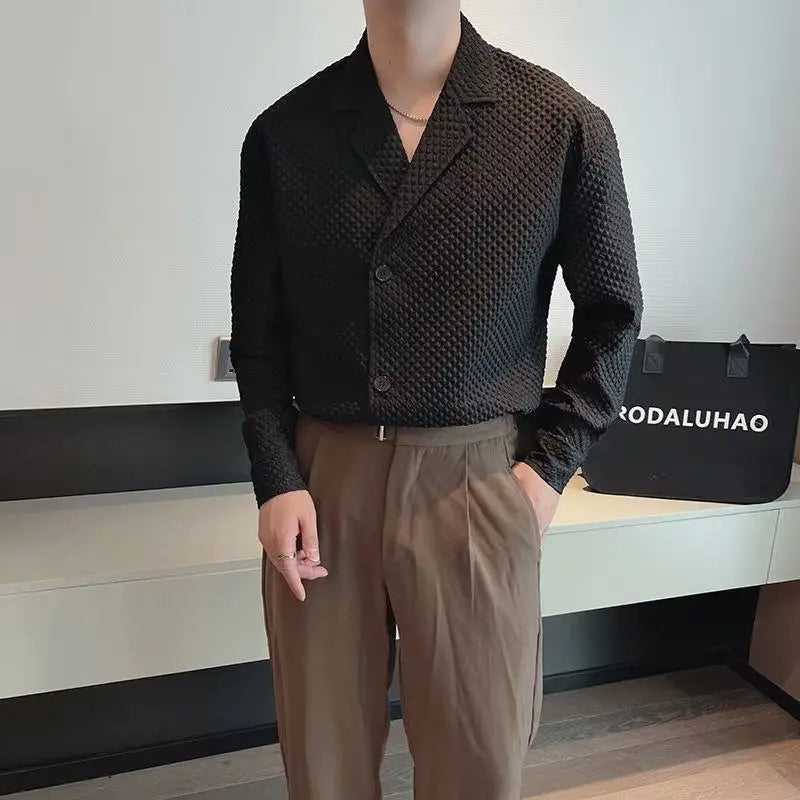 White Forge Textured Waffle Shirt