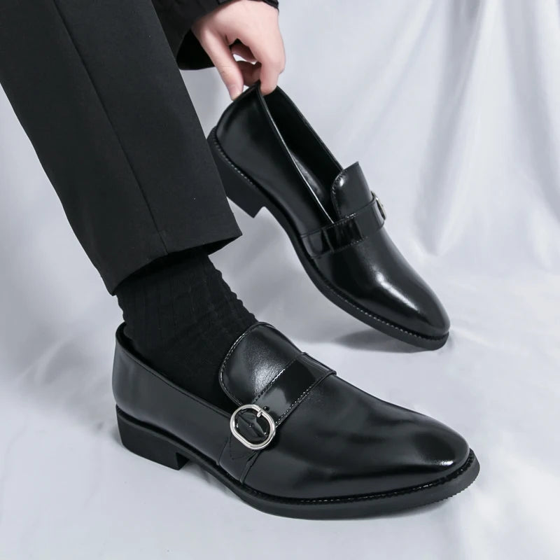 Elegant O-Buckle Slip-On Loafers