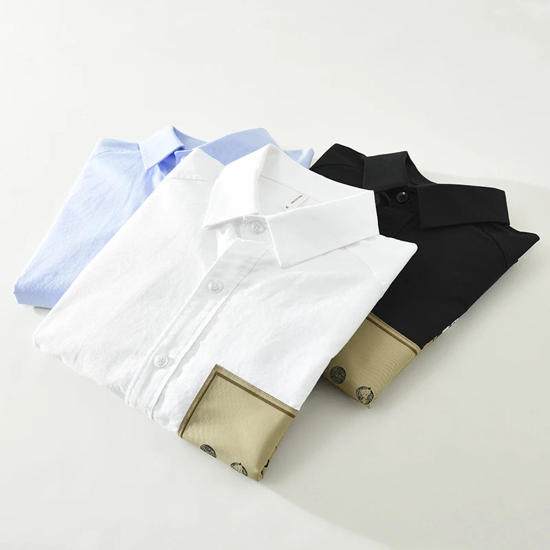 Fashion Solid Pocket Loose Shirt