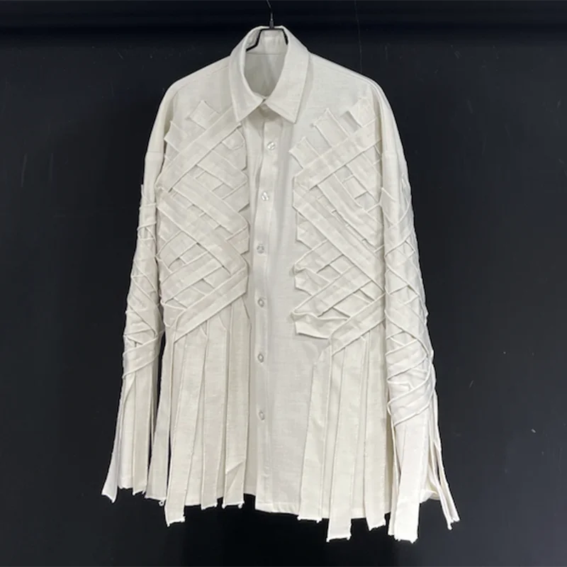 Tassels Patchwork Long Sleeve Shirt