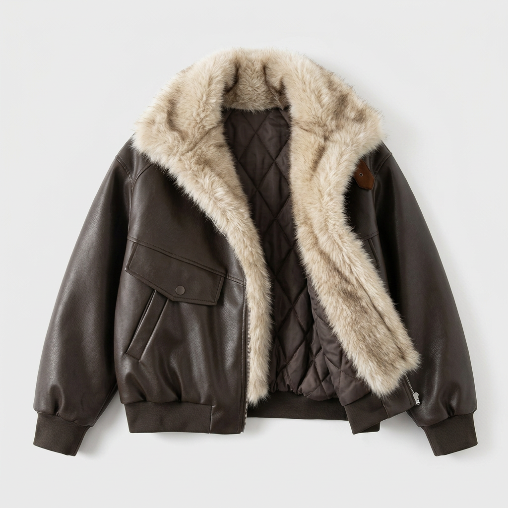 Fur Collar 2 Layers Patchwork Jackets