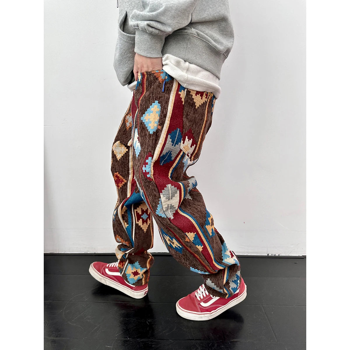 Streetwear Geometric Pattern Casual Pants