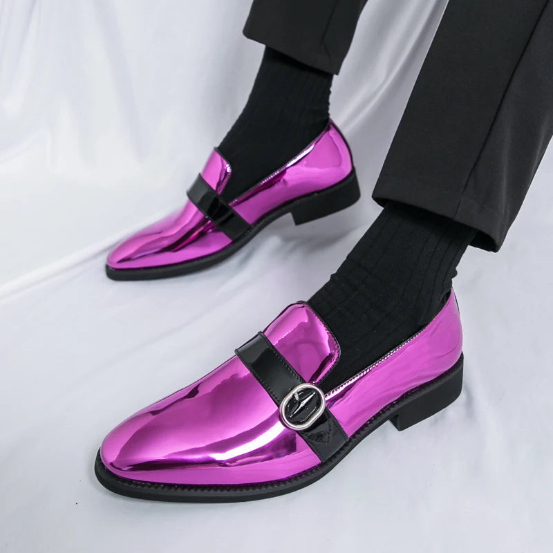 Elegant O-Buckle Slip-On Loafers