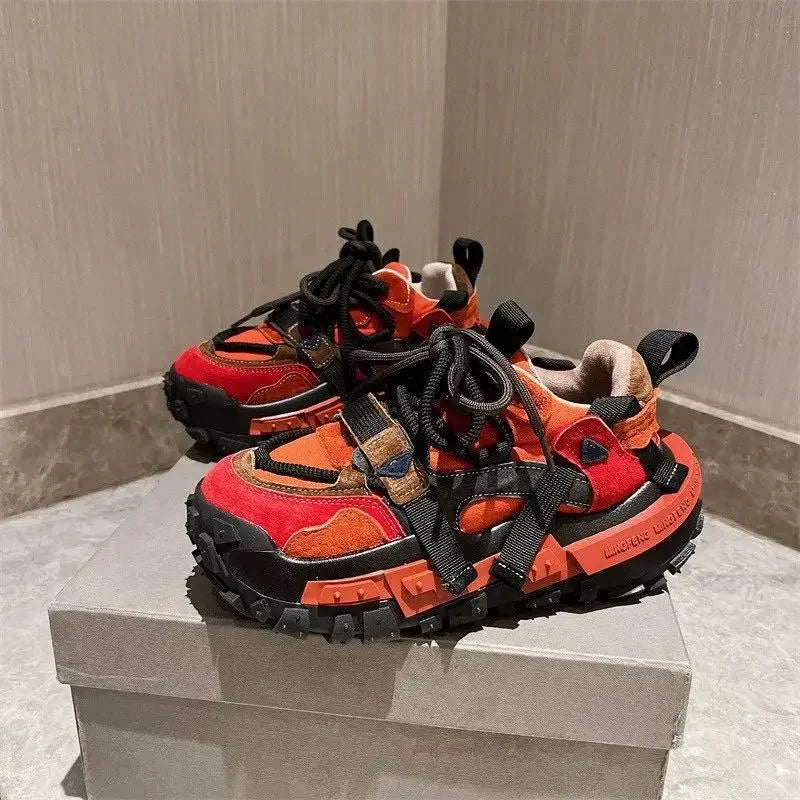 Color Block Chunky Platform Sneakers