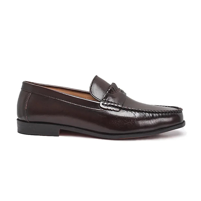 Casual Glossy Genuine Leather Loafers