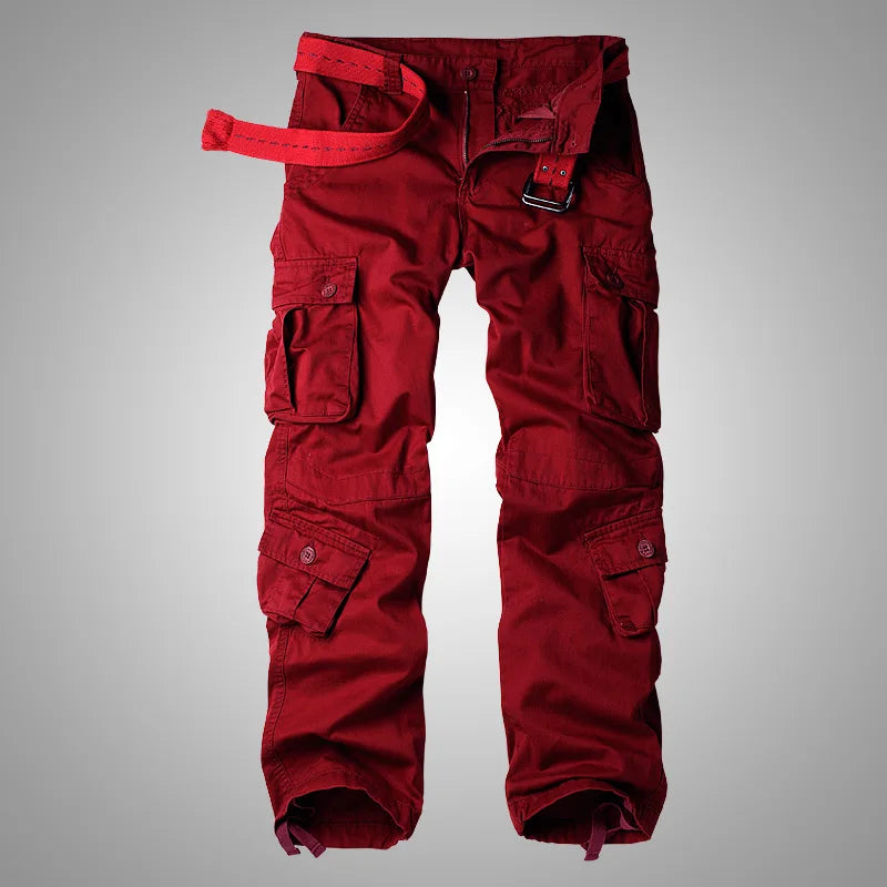 Solid Casual Loose Cargo Pants