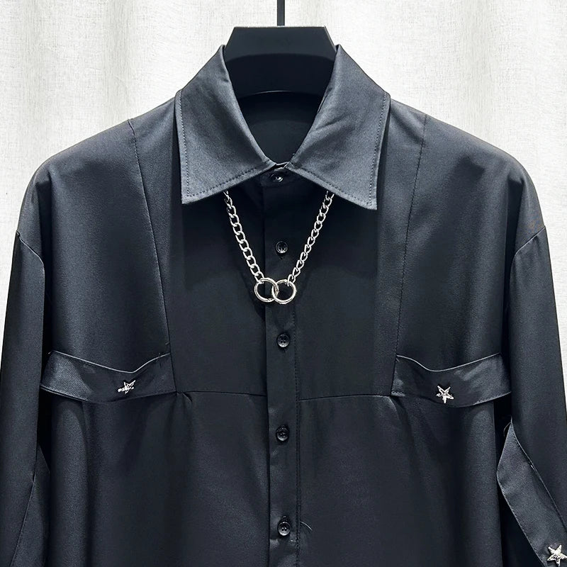 Star Rivet Solid Color Shirt