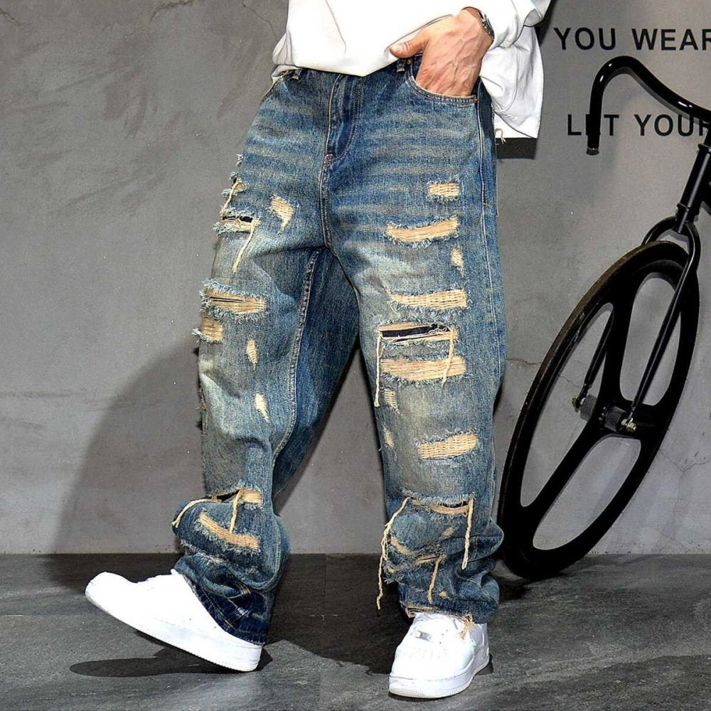 Streetwear Ripped Baggy Denim Jeans