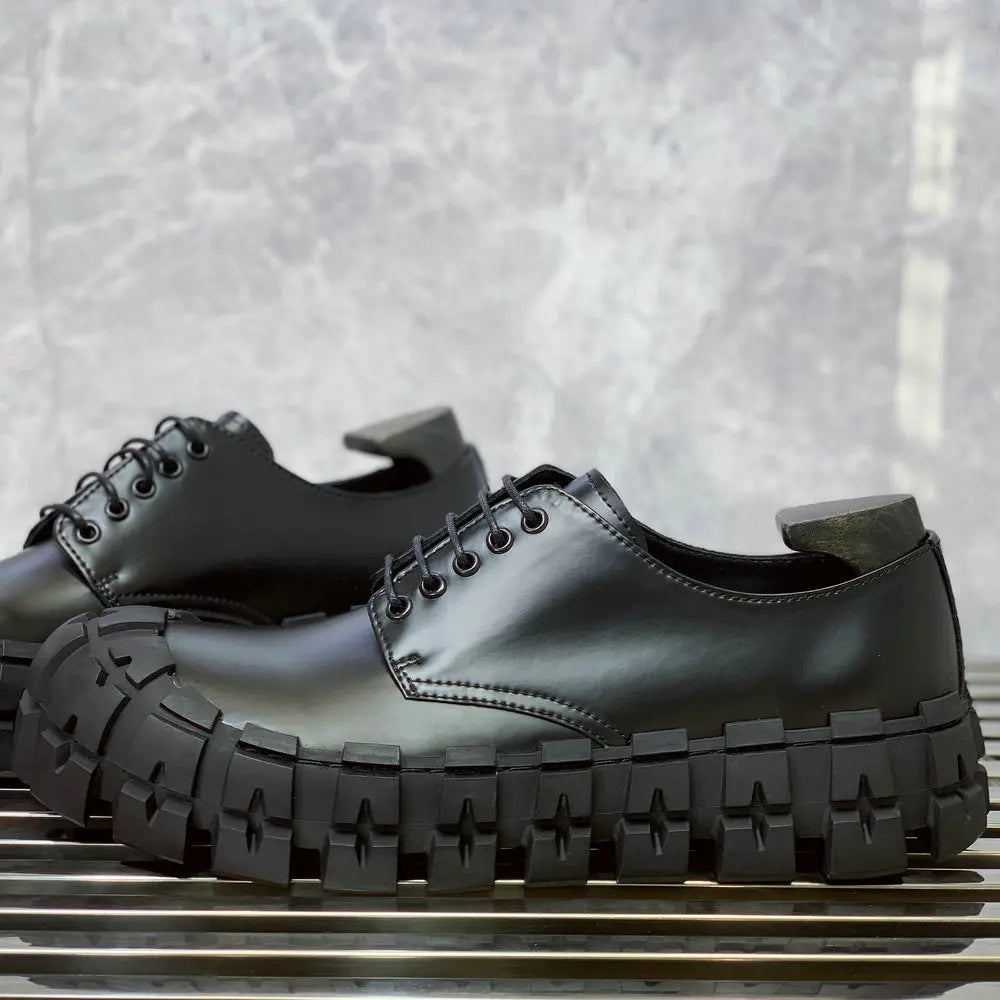 Rugged Lug Sole Lace-Up Shoes