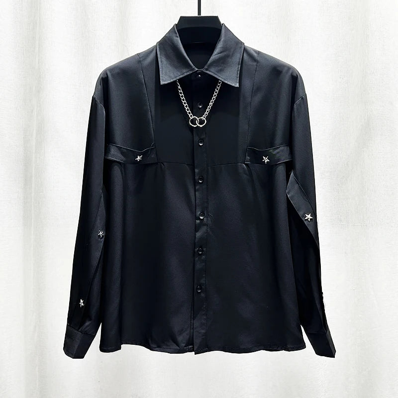 Star Rivet Solid Color Shirt