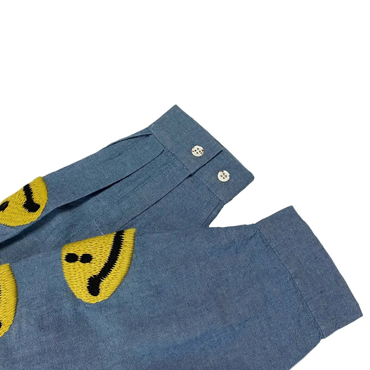 Smiley Faces Patchwork Cotton Shirt