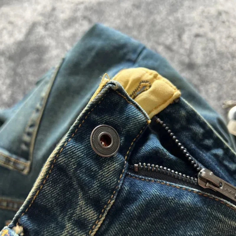 Classic Blue Cotton Denim Jeans