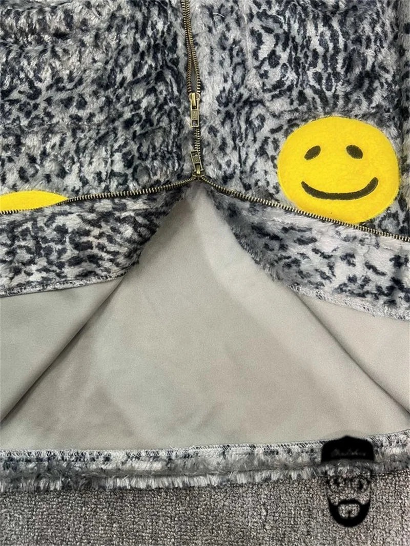 Smiley Patchwork Patterned Jacket