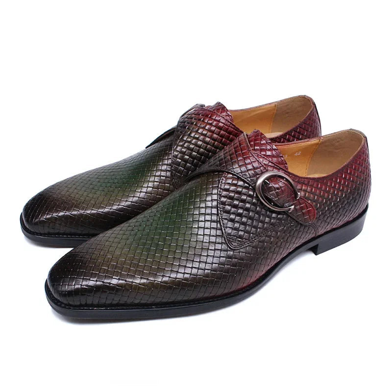 Mixed Colors Style Slip-On Monk Strap Shoes