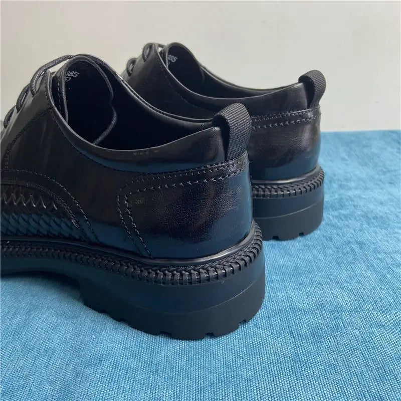 Classic Handwoven Panel Derby Shoes