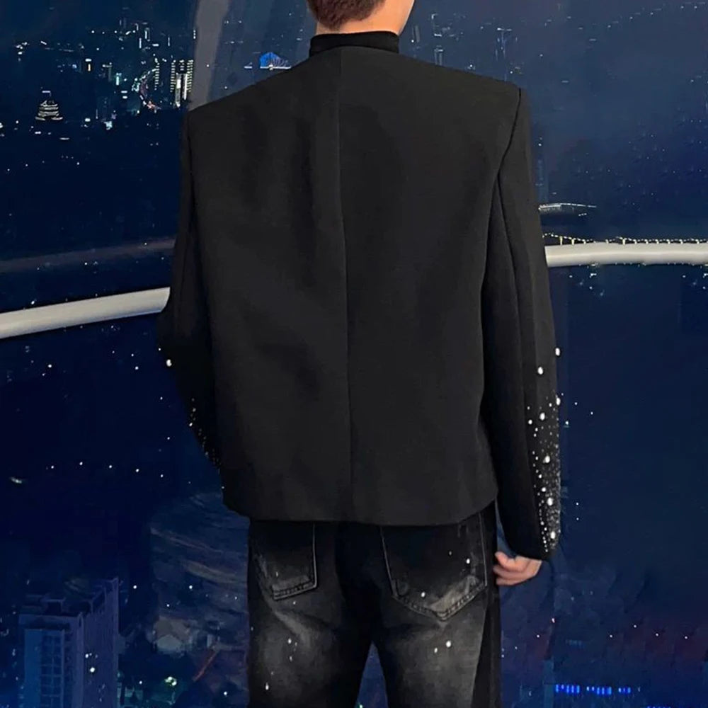 Starry Black Diamond Shiny Jacket