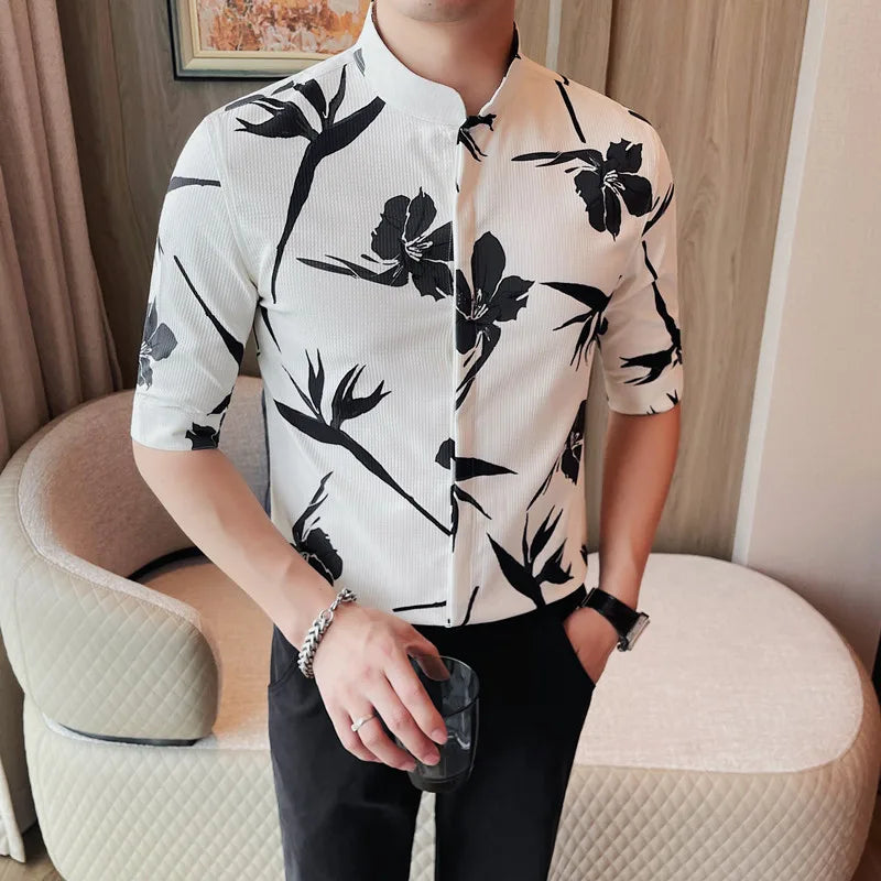 Floral Medium Sleeved Casual Shirt