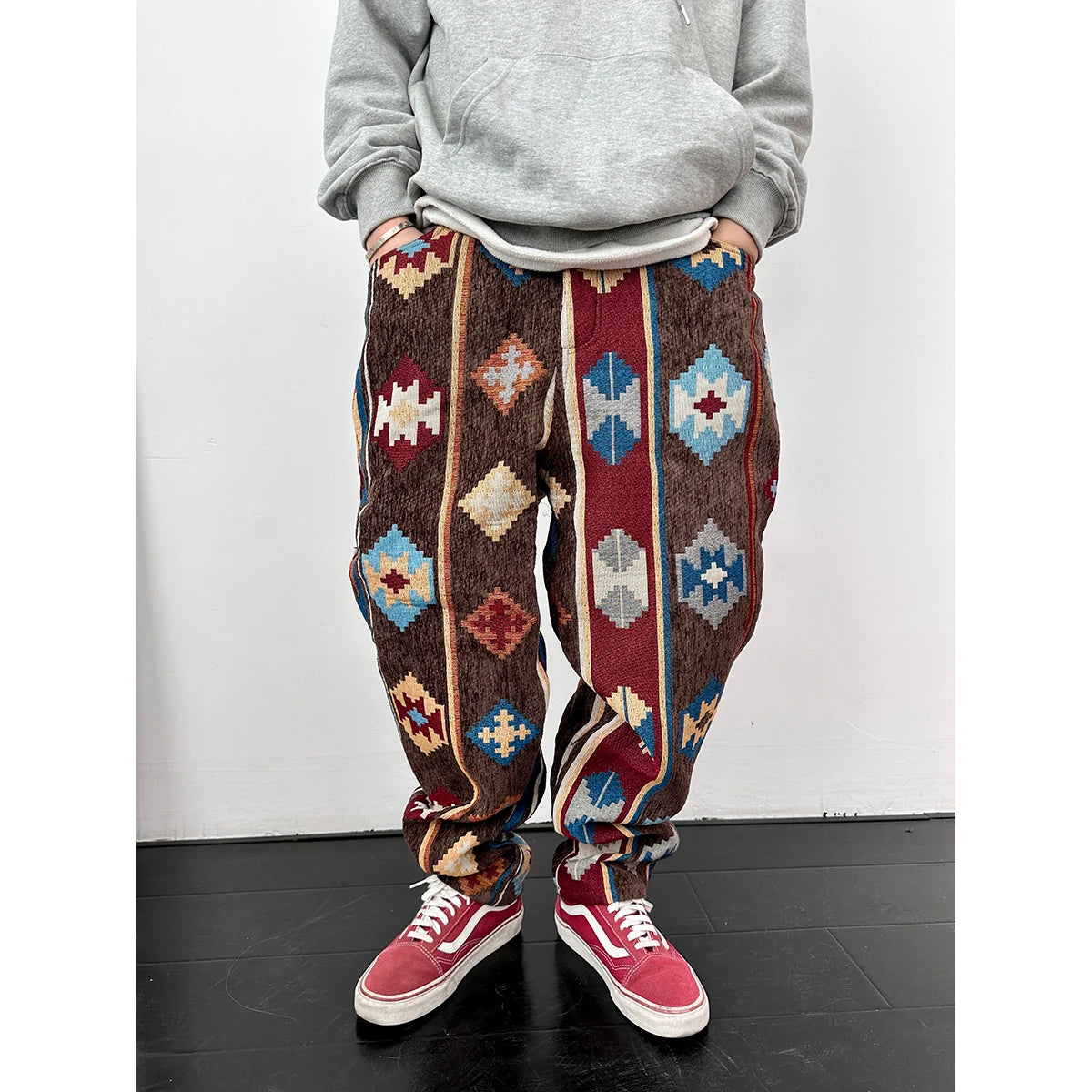 Streetwear Geometric Pattern Casual Pants