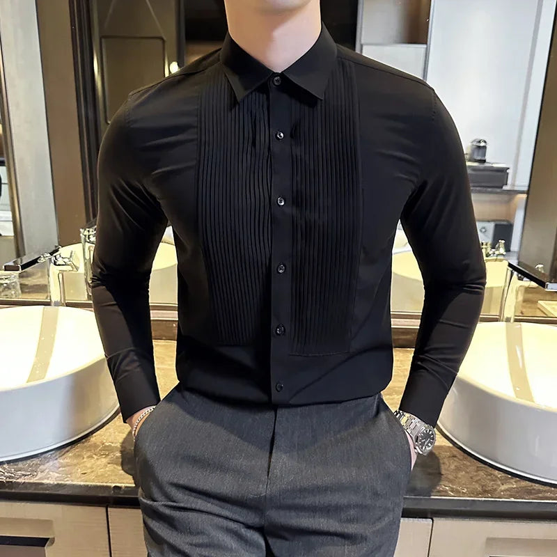 Single Breasted Slim Fit Dress Shirt