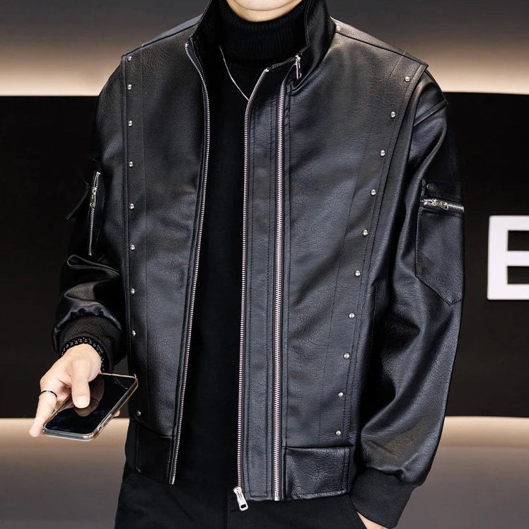 Winter Fleece Warm PU Leather Jacket