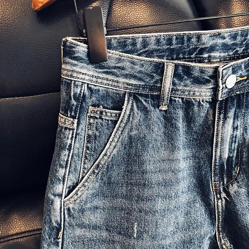 Patch Design Ripped Men's Jeans