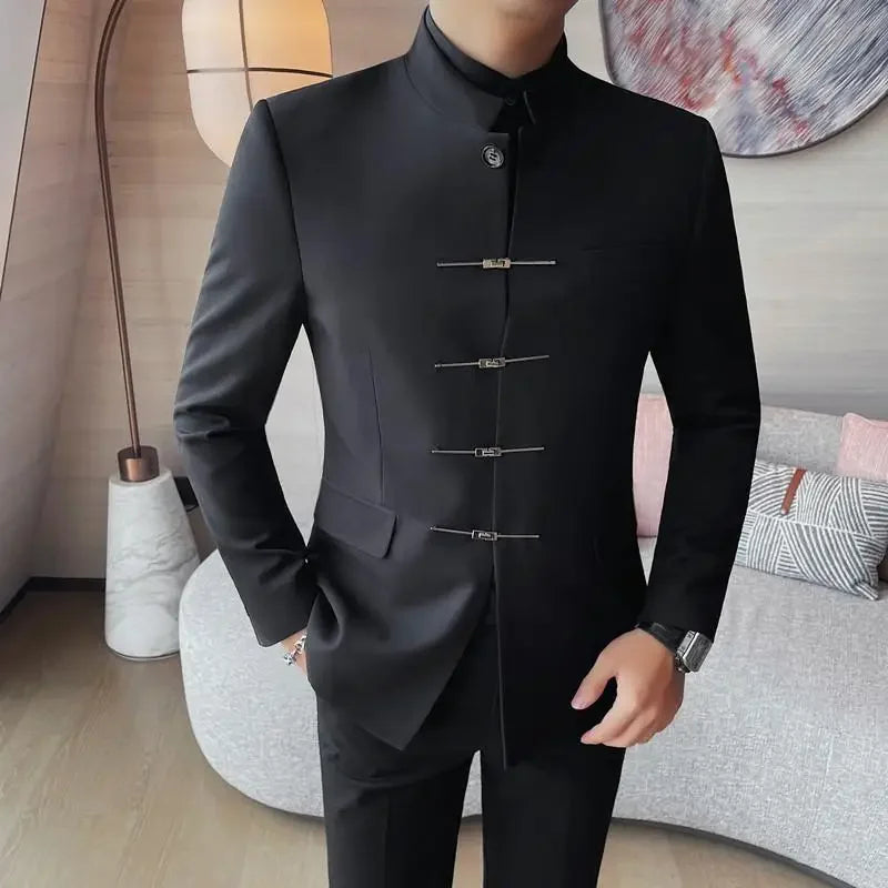 Chinese Style Stand Up Collar Jacket