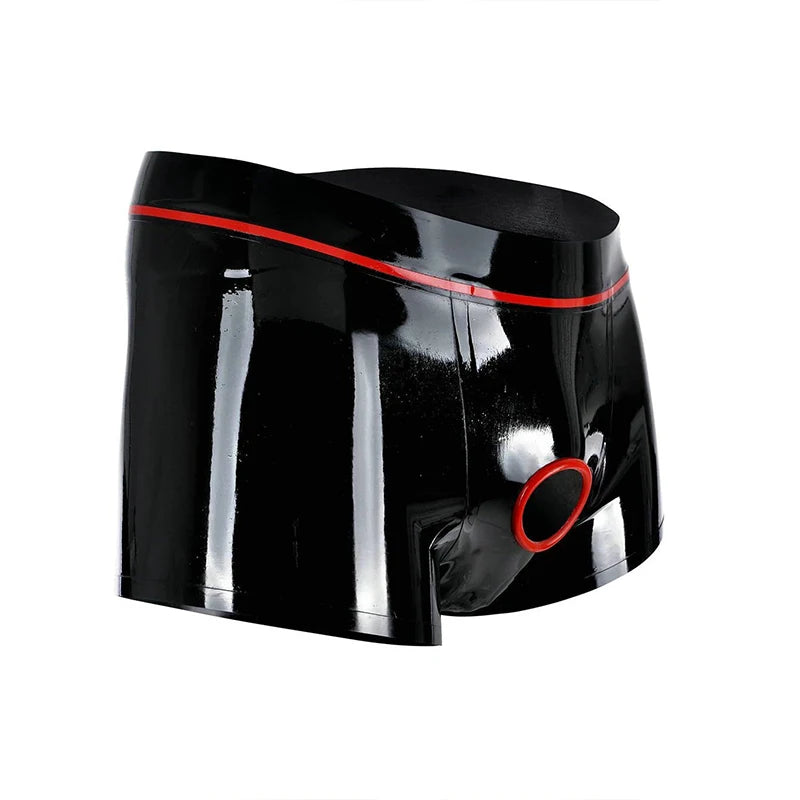 Black Latex Hollow Out Boxer