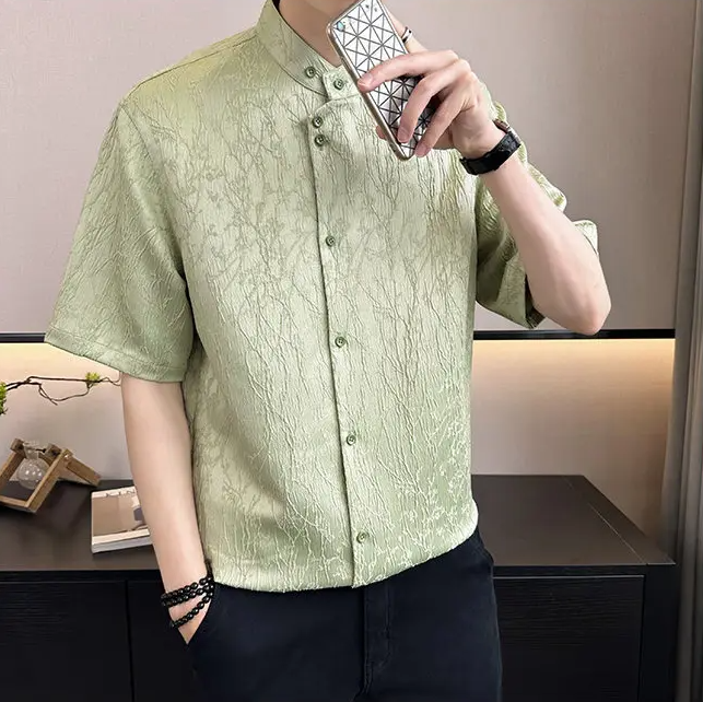 Retro Chinese Style Jacquard Shirt