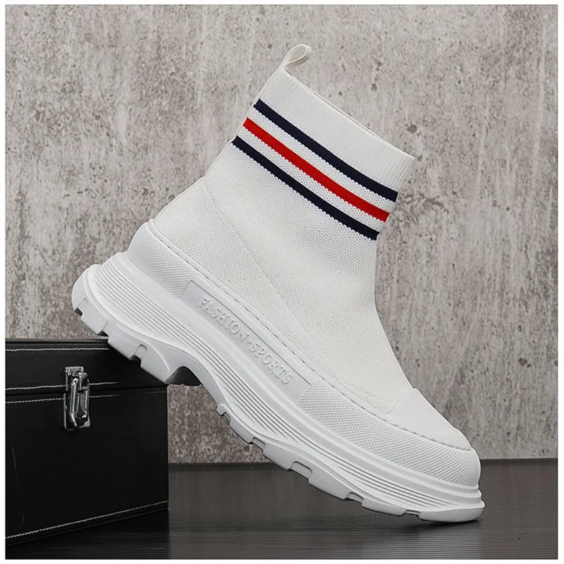 Breathable Mesh High-Top Socks Sneakers