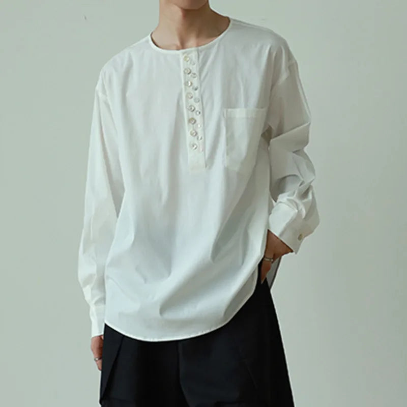 Casual Loose White Long Sleeve T-Shirt