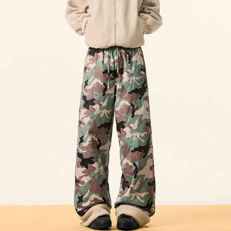 Casual Camouflage Straight Warm Pants