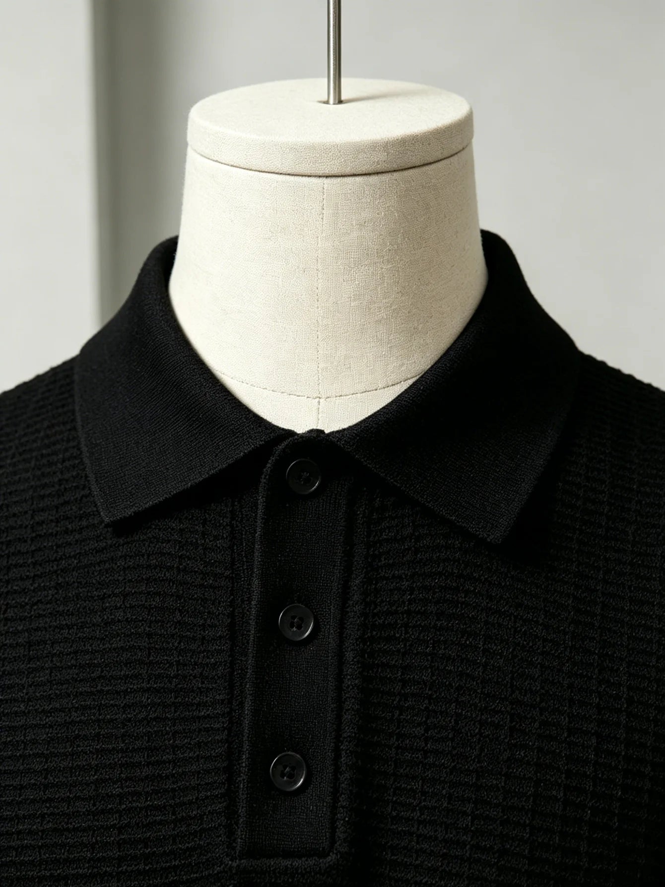 Brown Edge Line Buttoned Polo Shirt