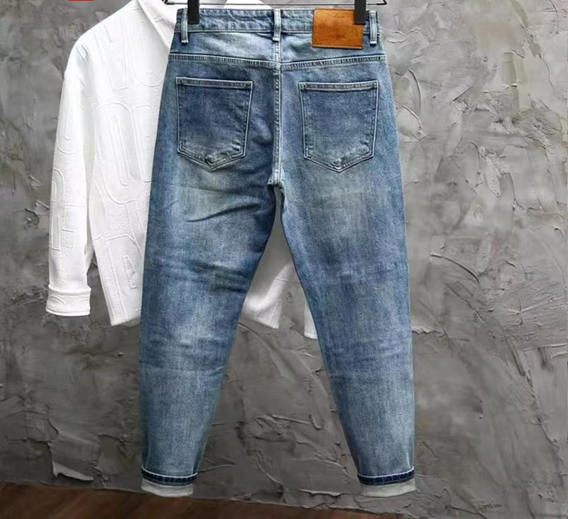 Stonewashed Casual Patchwork Denim Jeans