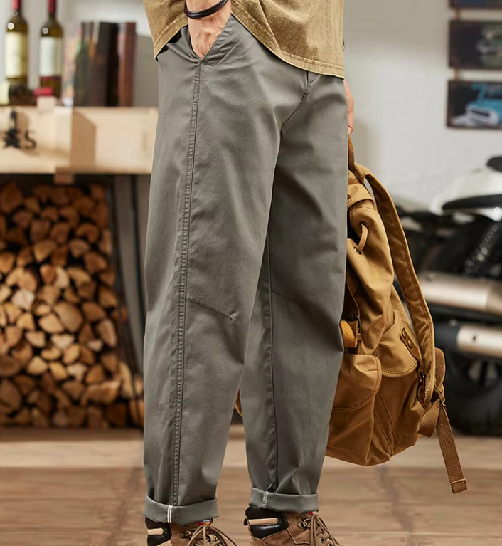 Retro Solid Outdoor Breathable Pants