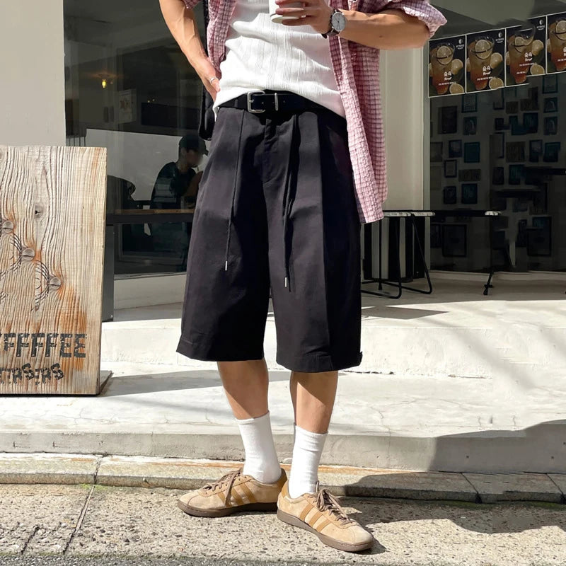 Structured Pleat Street Shorts