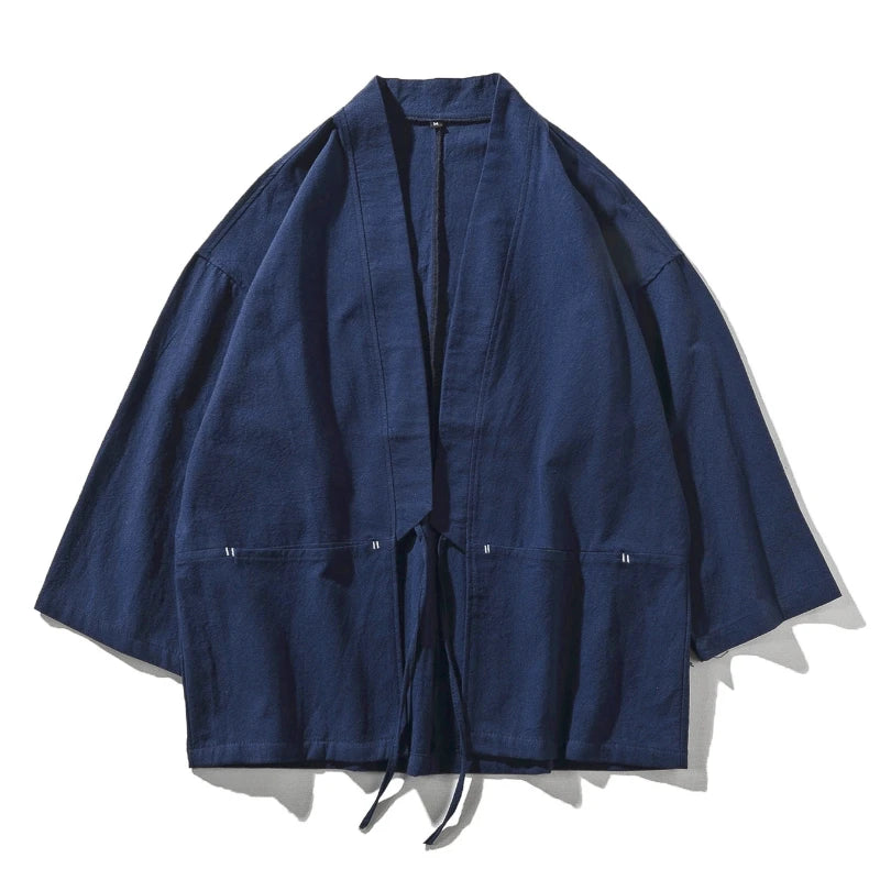 Solid Fashion Traditional Kimono Shirt