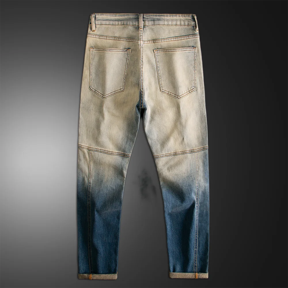 Gradient Contrast Color Men's Jeans