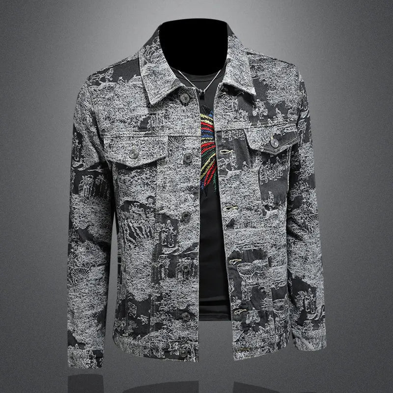 Signature Jacquard Casual Men's Jacket
