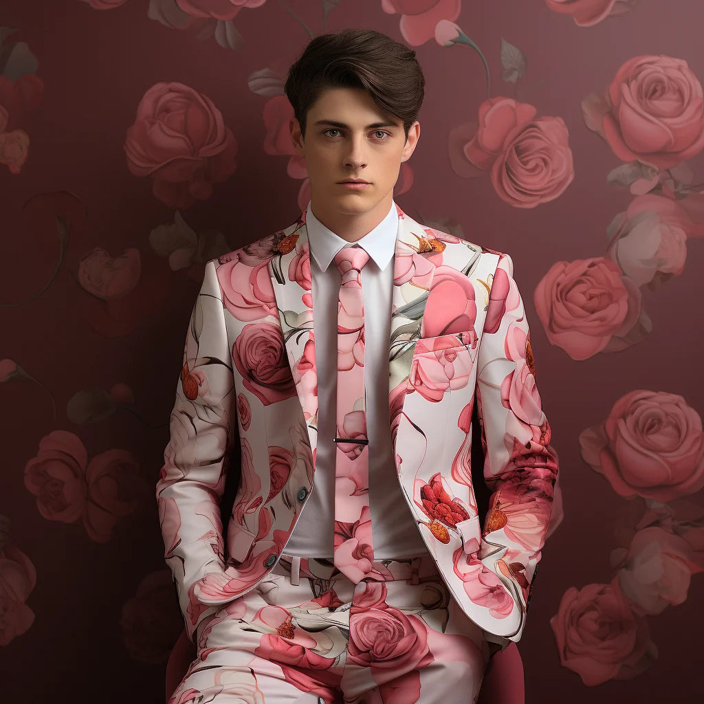 Full Printed Polyester Blazer Suit