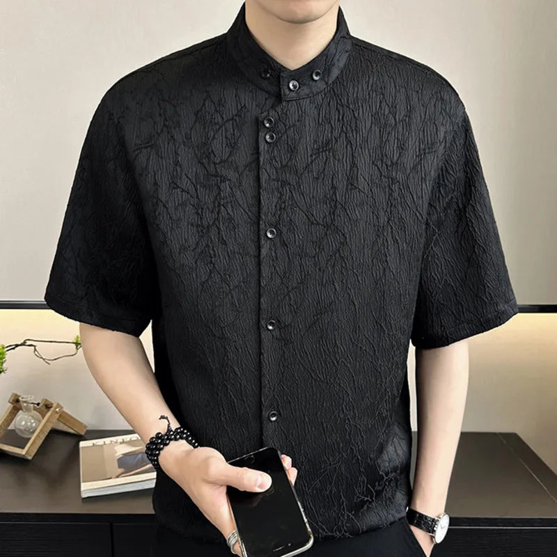 Retro Chinese Style Jacquard Shirt