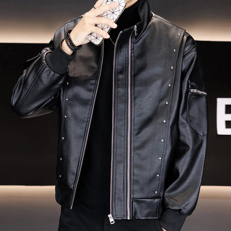 Winter Fleece Warm PU Leather Jacket