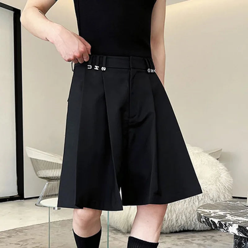 Trend Pleated Niche Design Streetwear Shorts